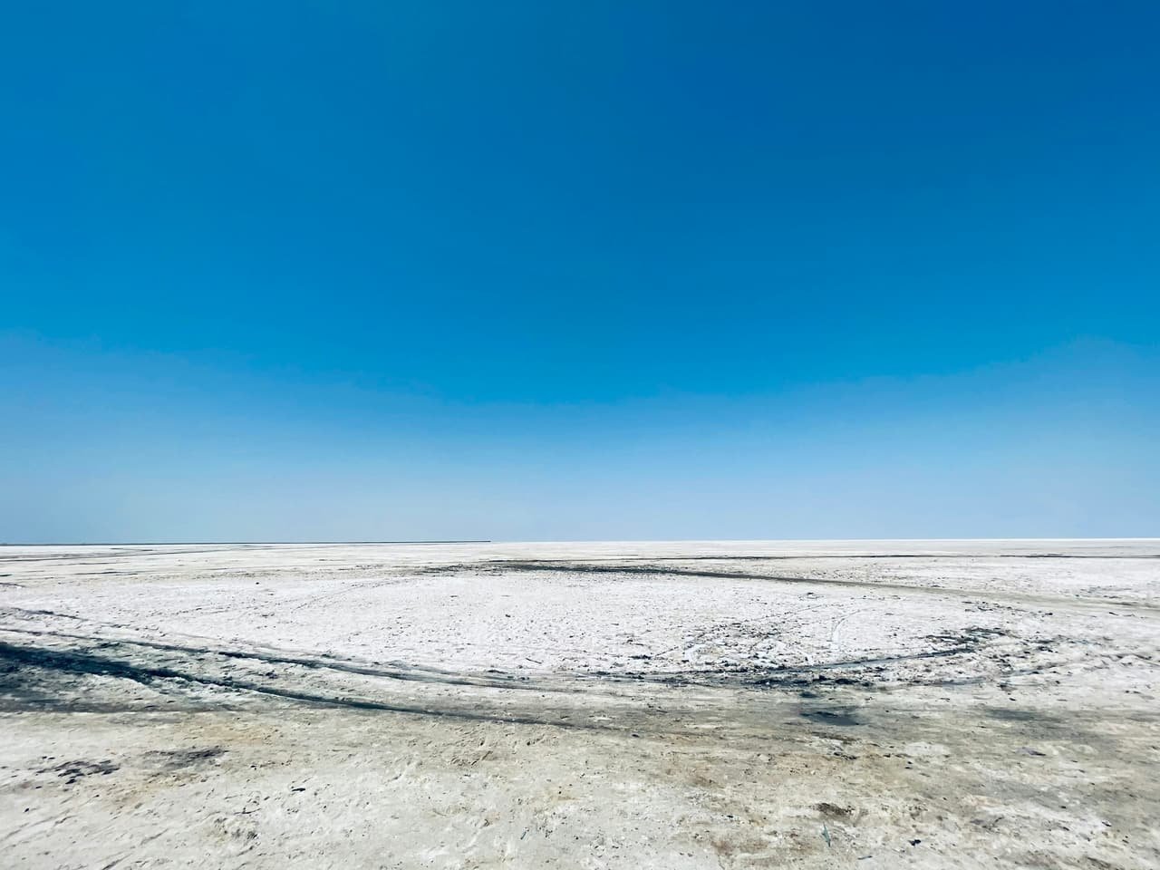 The White Rann stretching to a flat horizon under a clear sky